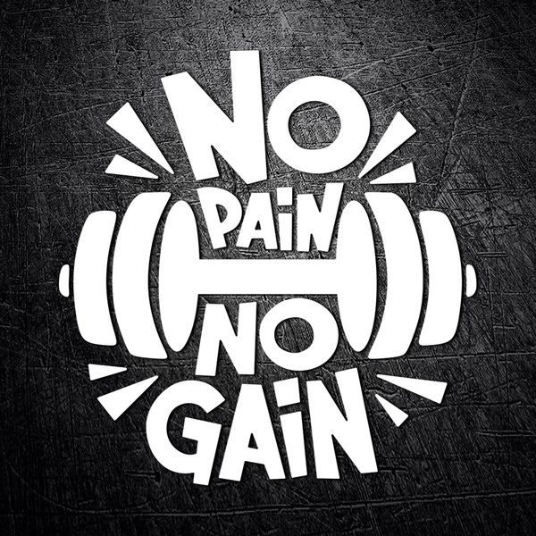 Autocollants: No pain no gain