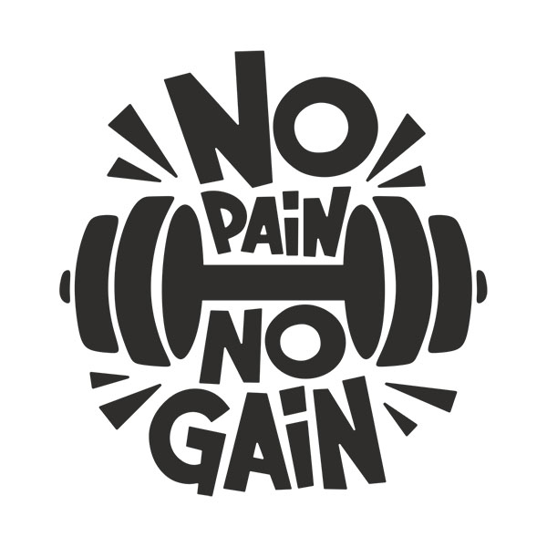 Autocollants: No pain no gain