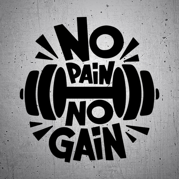 Autocollants: No pain no gain