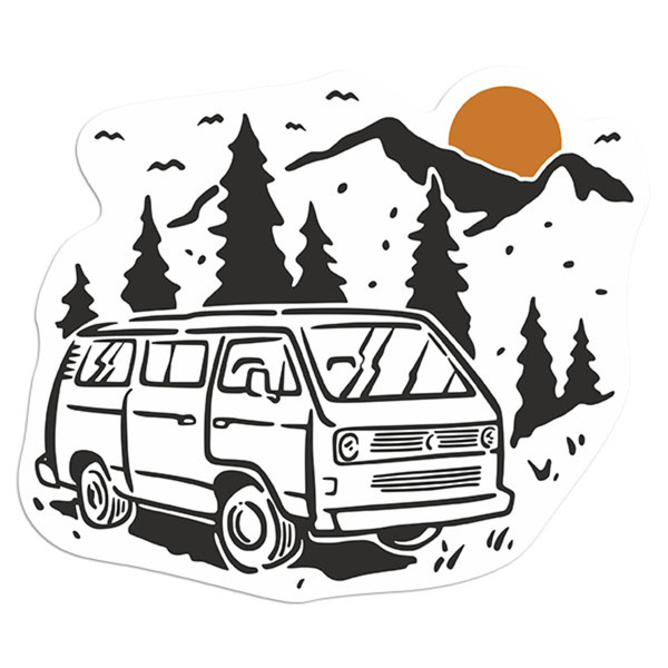 Autocollants: Caravane Sunset VW
