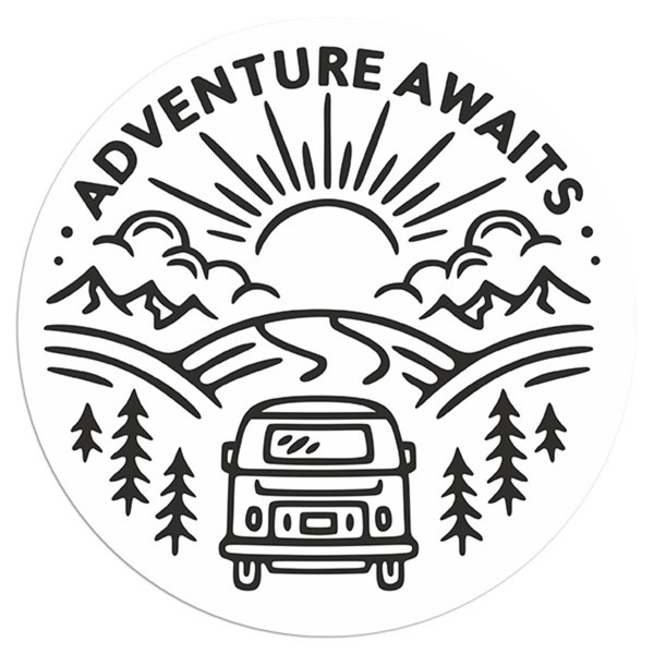 Autocollants: Adventure Awaits Travel
