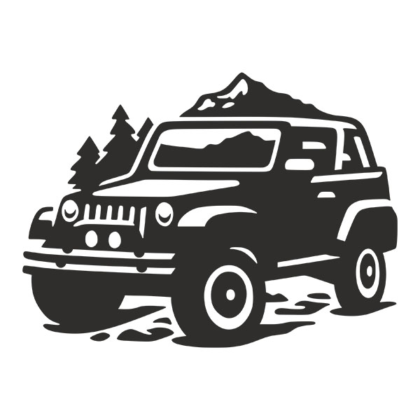 Autocollants: Jeep 4x4 Abenteuer