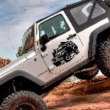 Autocollants: Aventure en Jeep 4x4 2
