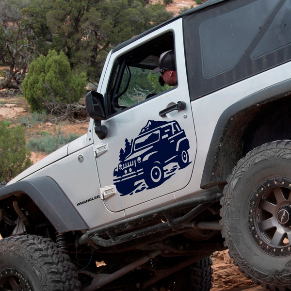 Autocollants: Aventure en Jeep 4x4
