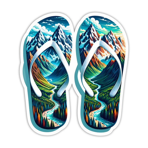 Autocollants: Sandales de montagne