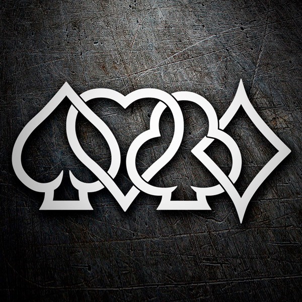 Autocollants: As de Poker entrelac&eacute;s