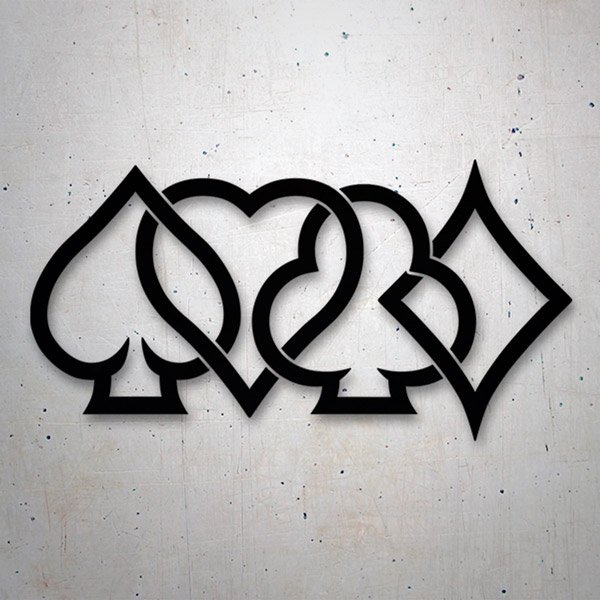 Autocollants: As de Poker entrelac&eacute;s