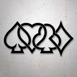 Autocollants: As de Poker entrelac&eacute;s 2