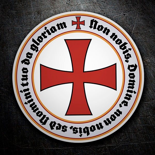 Autocollants: Croix Templière Non Nobis Domine