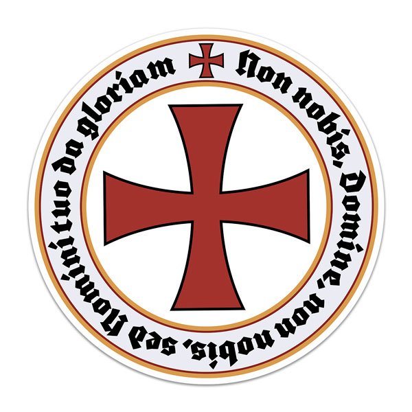 Autocollants: Croix Templière Non Nobis Domine