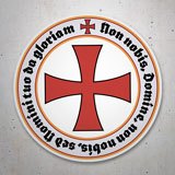 Autocollants: Croix Templière Non Nobis Domine 3