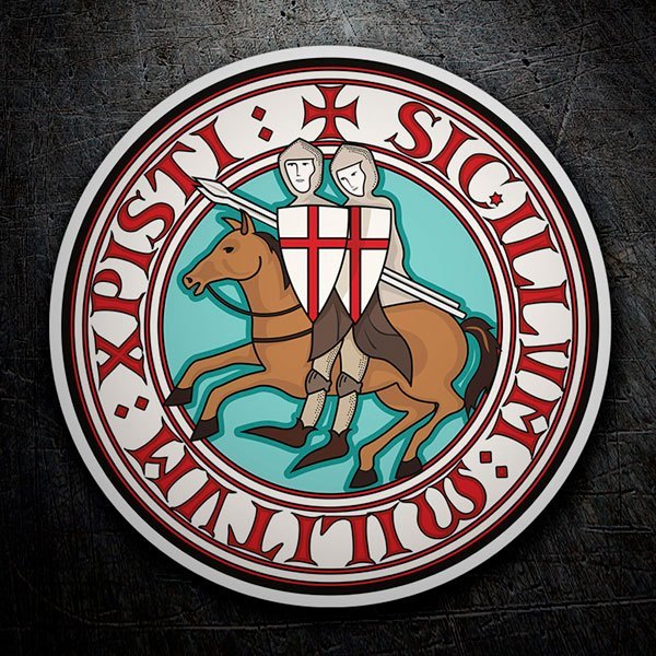 Autocollants: Sceau Templier Sigillum Militum XPisti