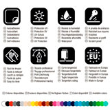 Autocollants: Num&eacute;ro 72 en Design Angulaire avec &Eacute;clair 3