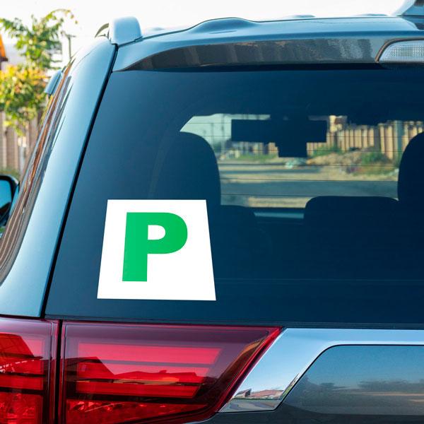 Autocollants: Num&eacute;ro 3 en Vert sur Fond Blanc