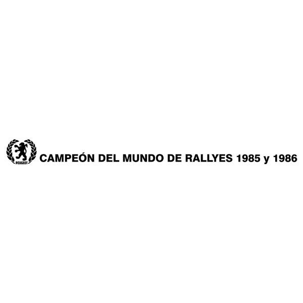 Autocollants: Sticker Peugeot Champion du Monde des Rallyes