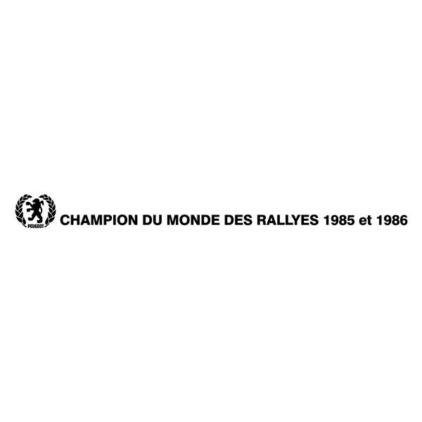 Autocollants: Sticker Peugeot Champion du Monde des Rallyes