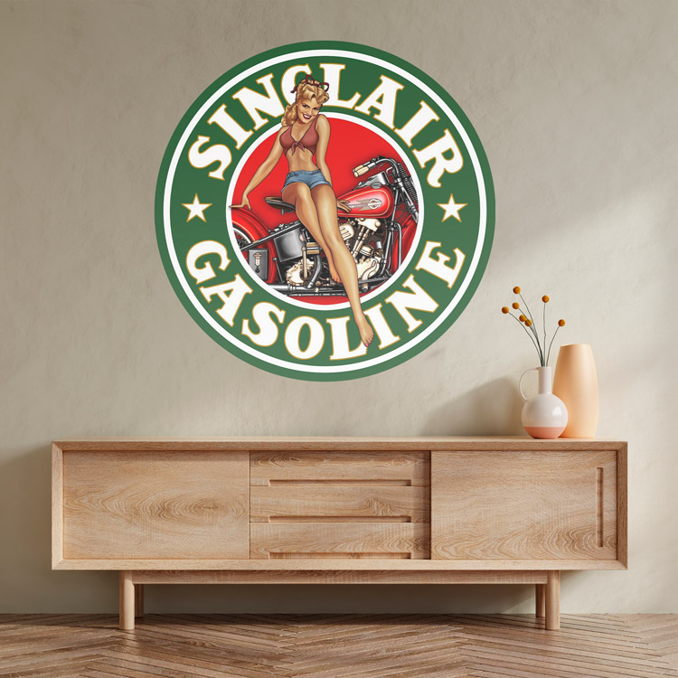 Stickers muraux: Sticker mural pin-up Sinclair Gasoline