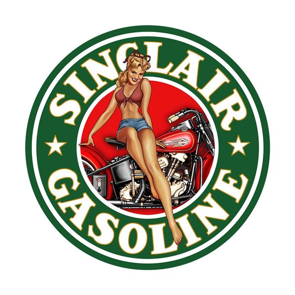 Stickers muraux: Sticker mural pin-up Sinclair Gasoline