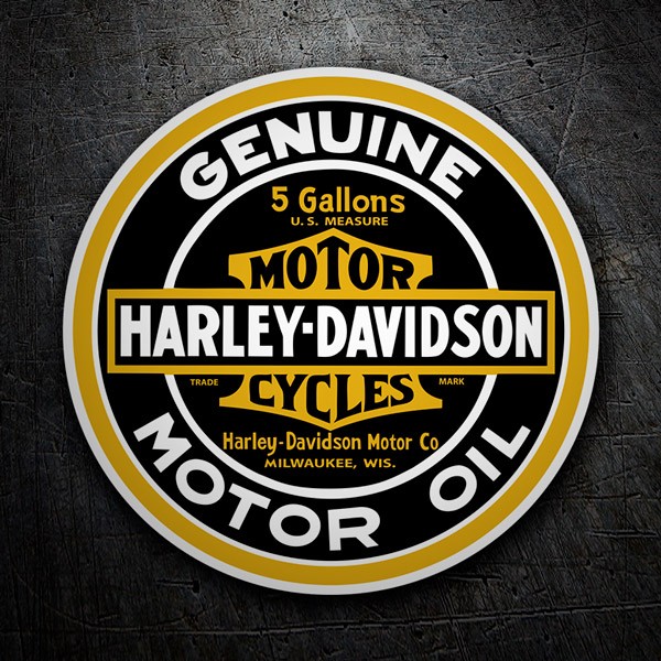 Autocollants: Genuine Harley Davidson Motor Oil