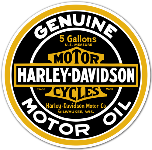 Autocollants: Genuine Harley Davidson Motor Oil 0