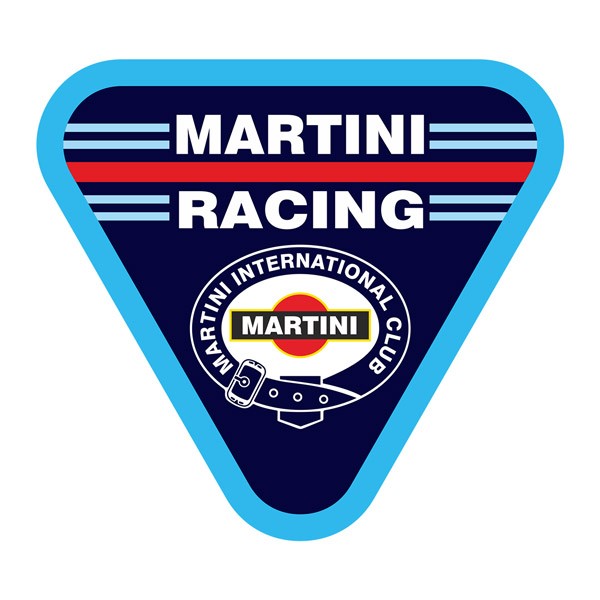 Autocollants: Sticker Martini Racing avec design triangulaire