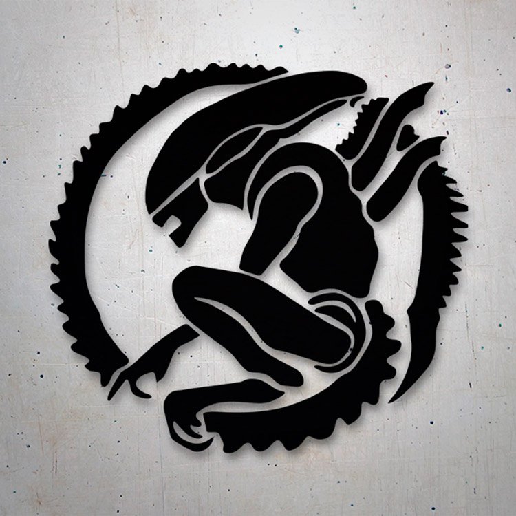 Autocollants: Silhouette de cr&eacute;ature extraterrestre