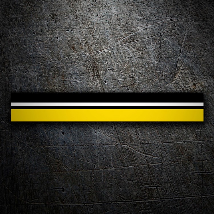 Autocollants: Bandes Renault 5 Turbo en Jaune, Noir et Blanc