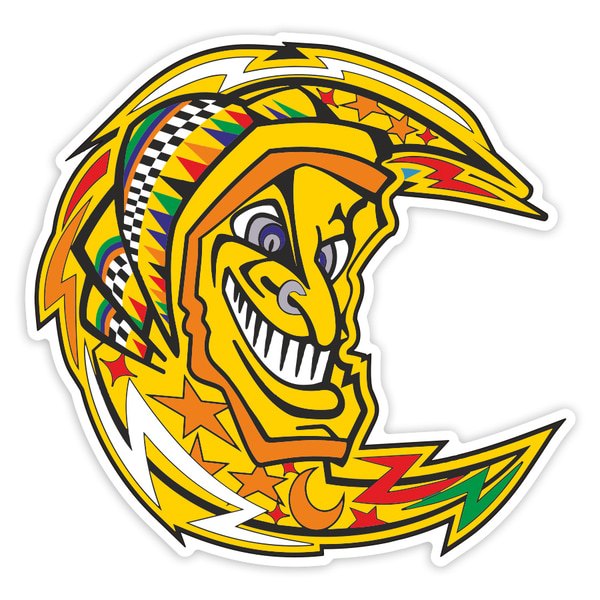 Autocollants: Lune Valentino Rossi