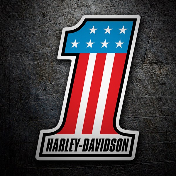 Autocollants: Harley Davidson # 1 USA