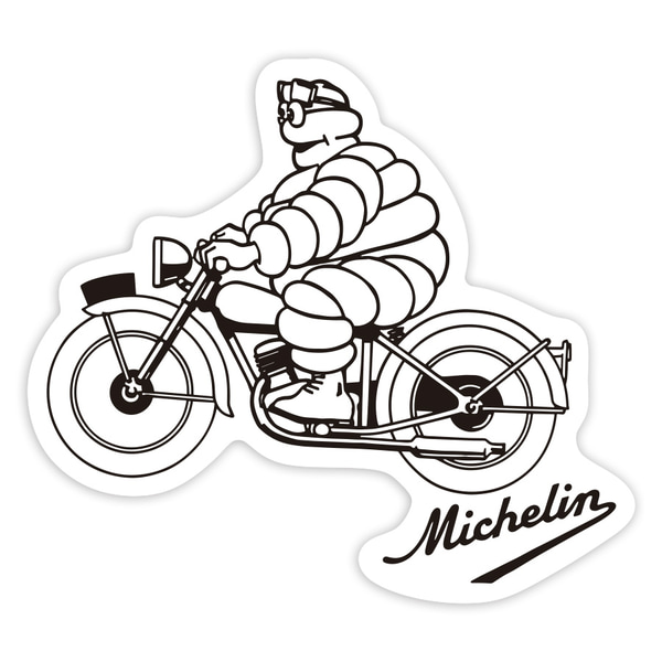 Autocollants: Michelin Moto Rétro