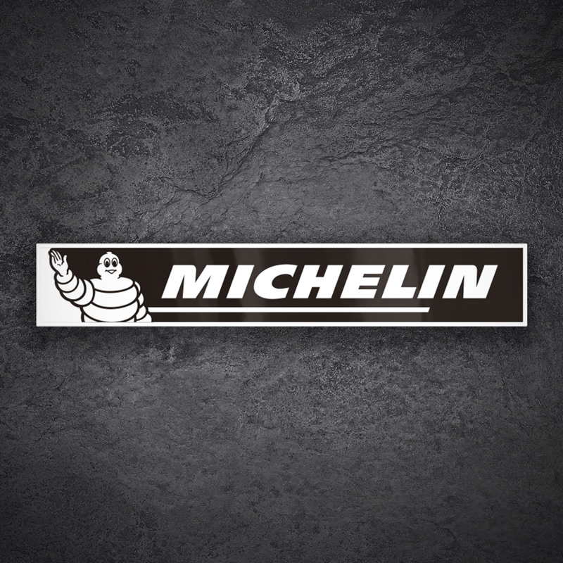 Autocollants: Michelin Salut Noir et Blanc