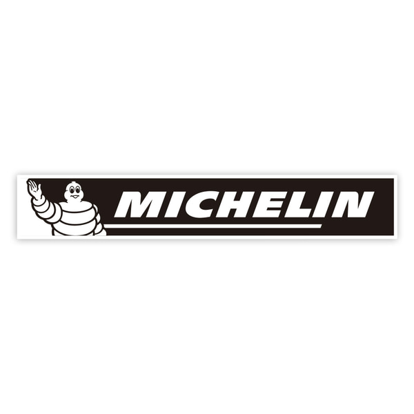 Autocollants: Michelin Salut Noir et Blanc