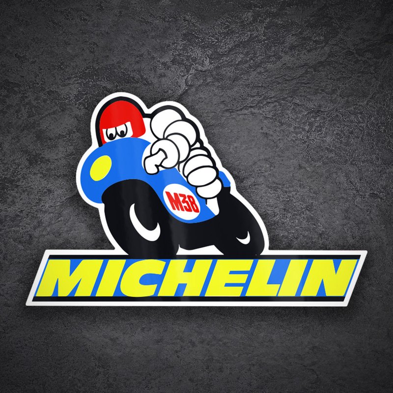 Autocollants: Michelin Moto Bleue M38