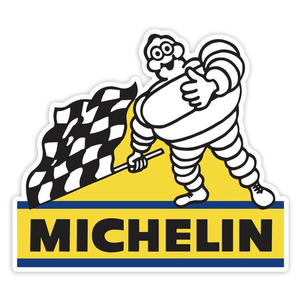 Autocollants: Michelin Drapeau à Damier