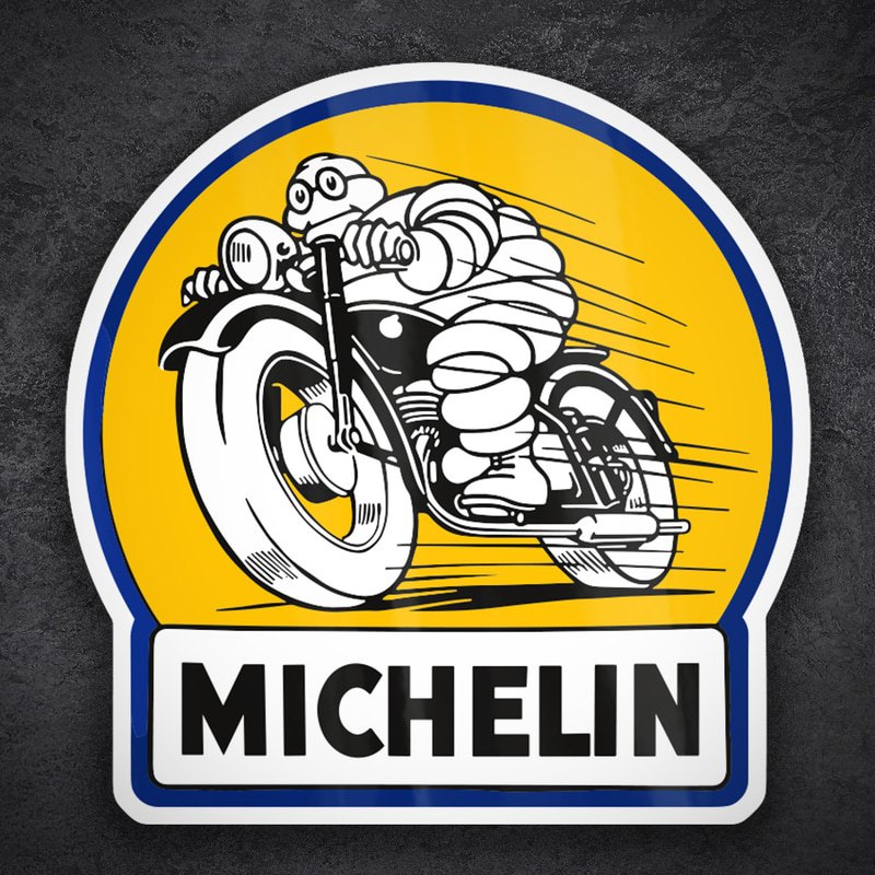Autocollants: Michelin Moto Rétro