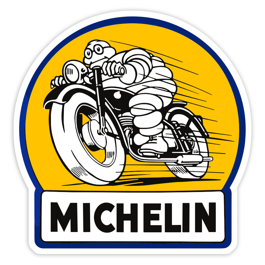 Autocollants: Michelin Moto Rétro