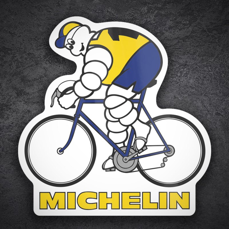 Autocollants: Michelin Cycliste Rétro
