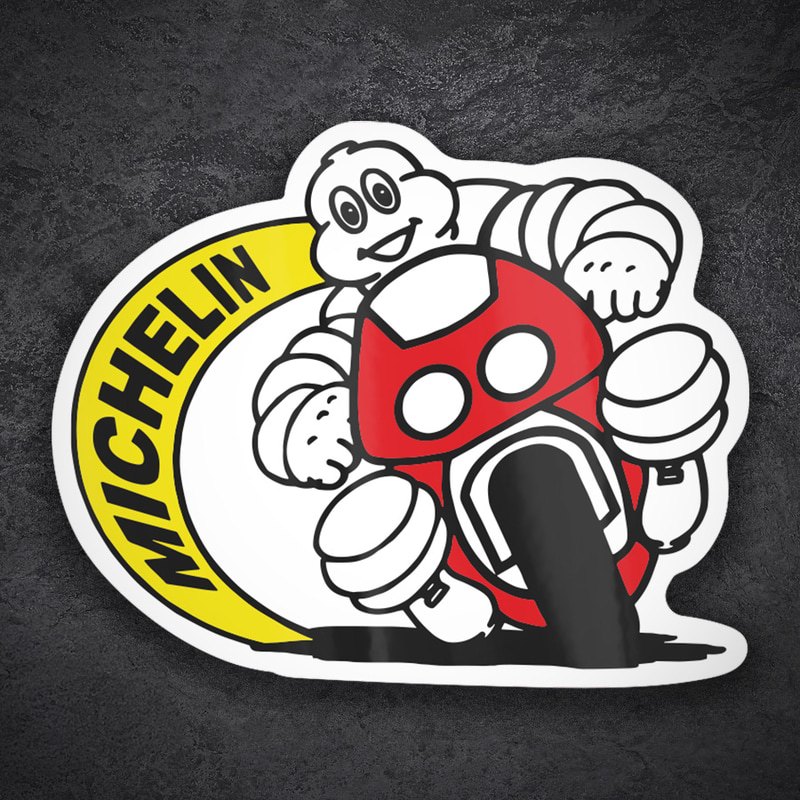 Autocollants: Michelin Moto Rouge