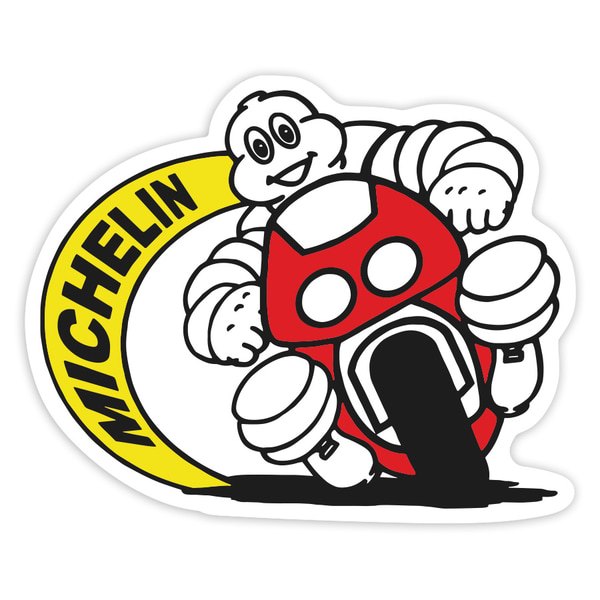 Autocollants: Michelin Moto Rouge