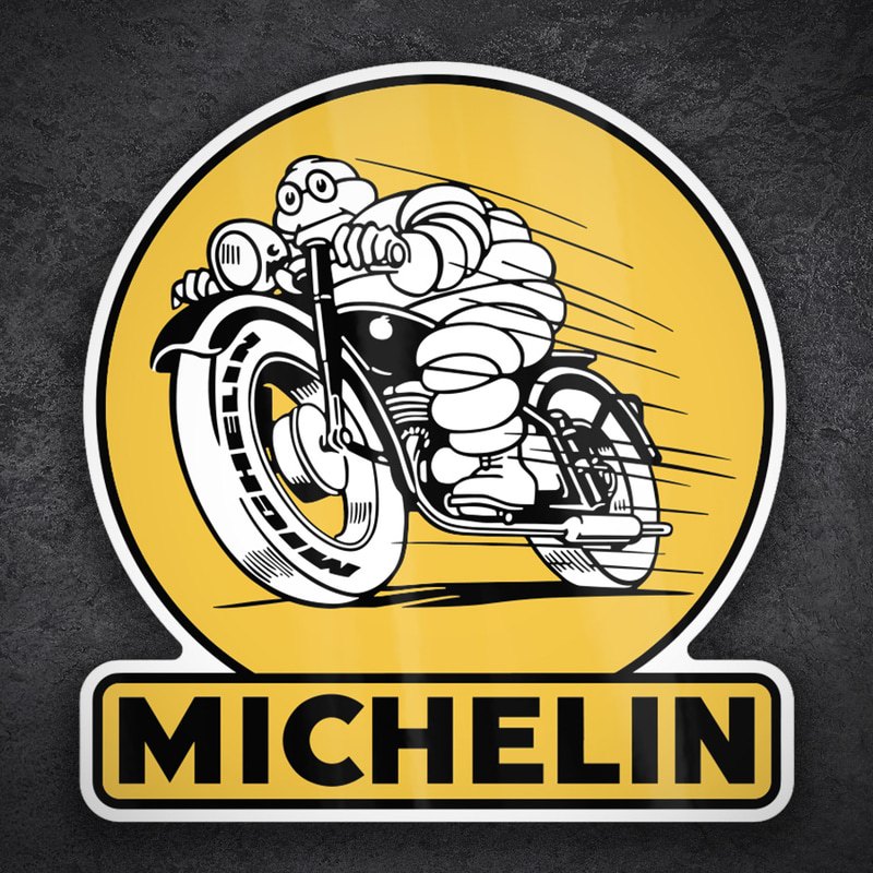Autocollants: Michelin Moto Dorée