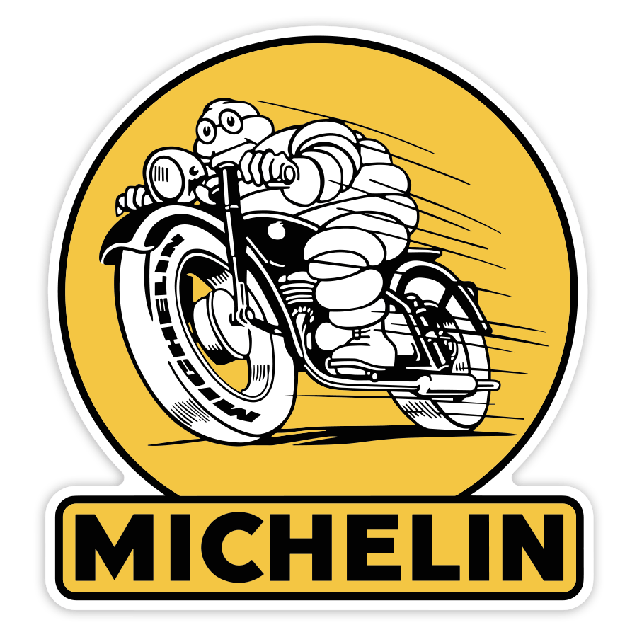 Autocollants: Michelin Moto Dorée