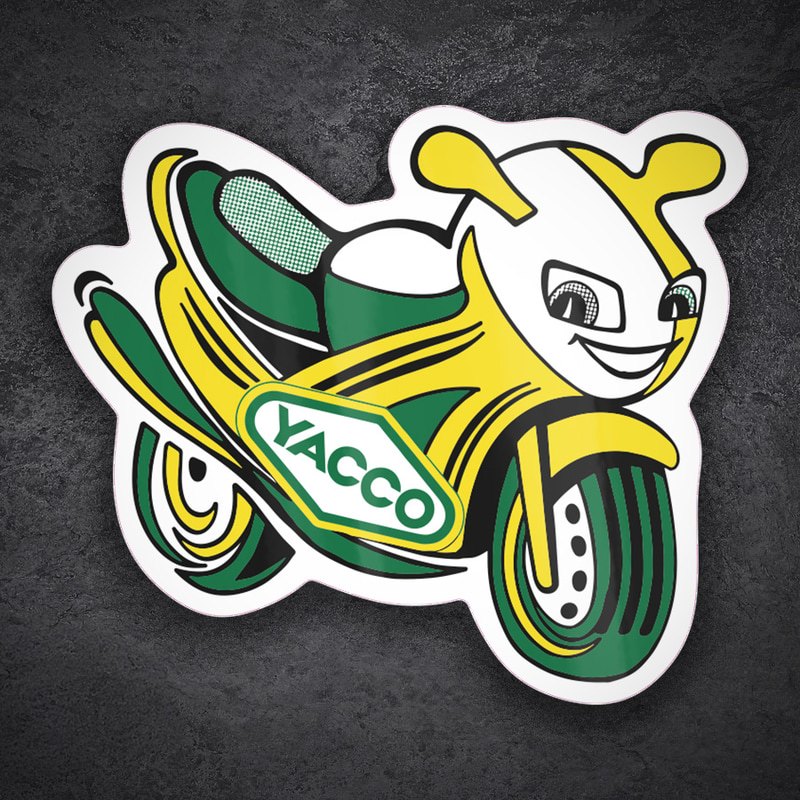 Autocollants: Yacco Moto Jaune