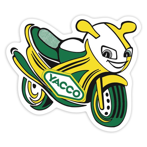Autocollants: Yacco Moto Jaune
