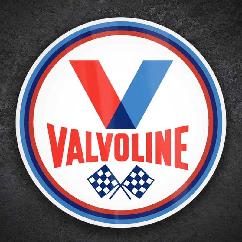 Autocollants: Valvoline Drapeaux à Damier