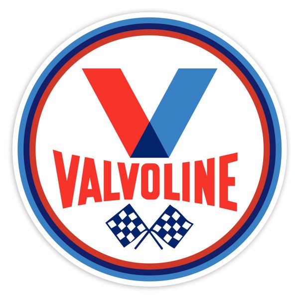 Autocollants: Valvoline Drapeaux à Damier