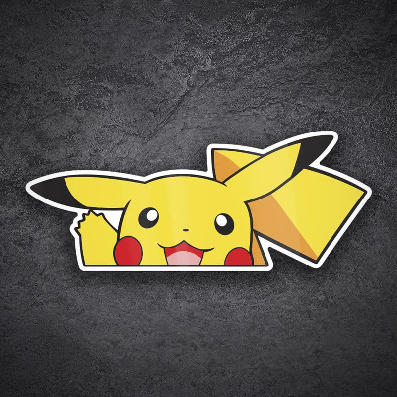 Autocollants: Pikachu Heureux qui Salue