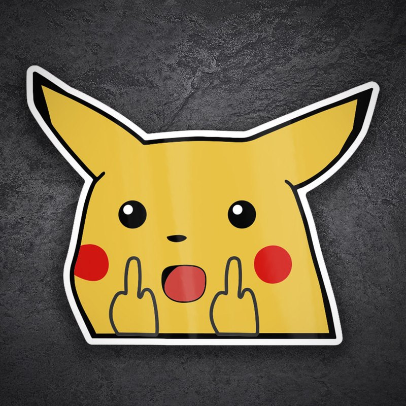 Autocollants: Pikachu Rebelle Drôle