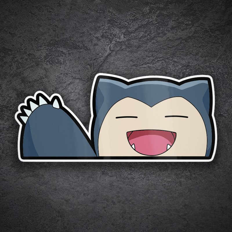 Autocollants: Snorlax Heureux et Dormeur