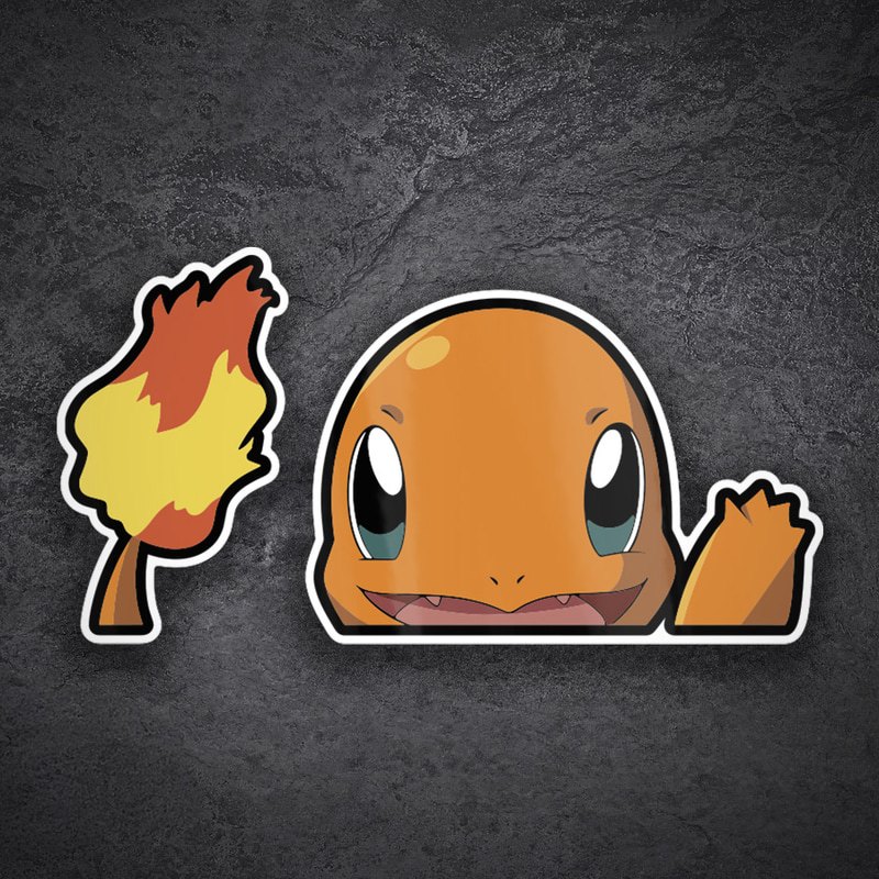 Autocollants: Charmander Feu Amical