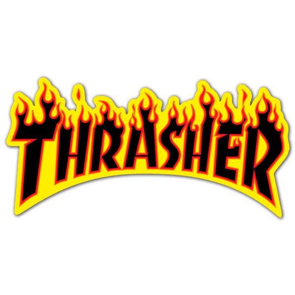 Autocollants: Thrasher feu